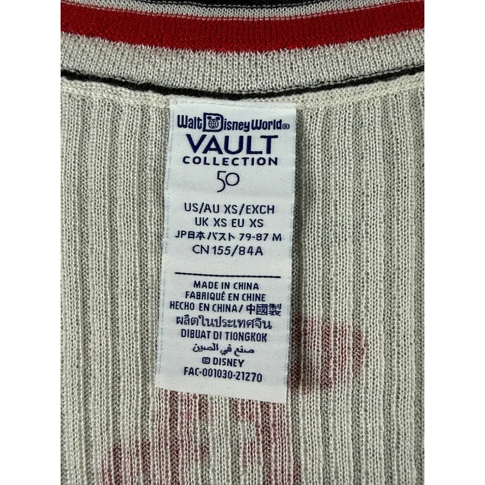 NEW Disney 50th Anniversary Vault Collection‎ Pennants Cardigan Sweater Size XS